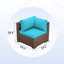 Ensemble de conversation modulaire avec coussins 8 pièces Mecayla-1259716373