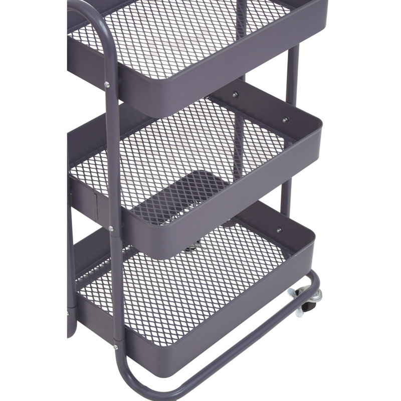Wilburn Metal Bar Cart, Grey