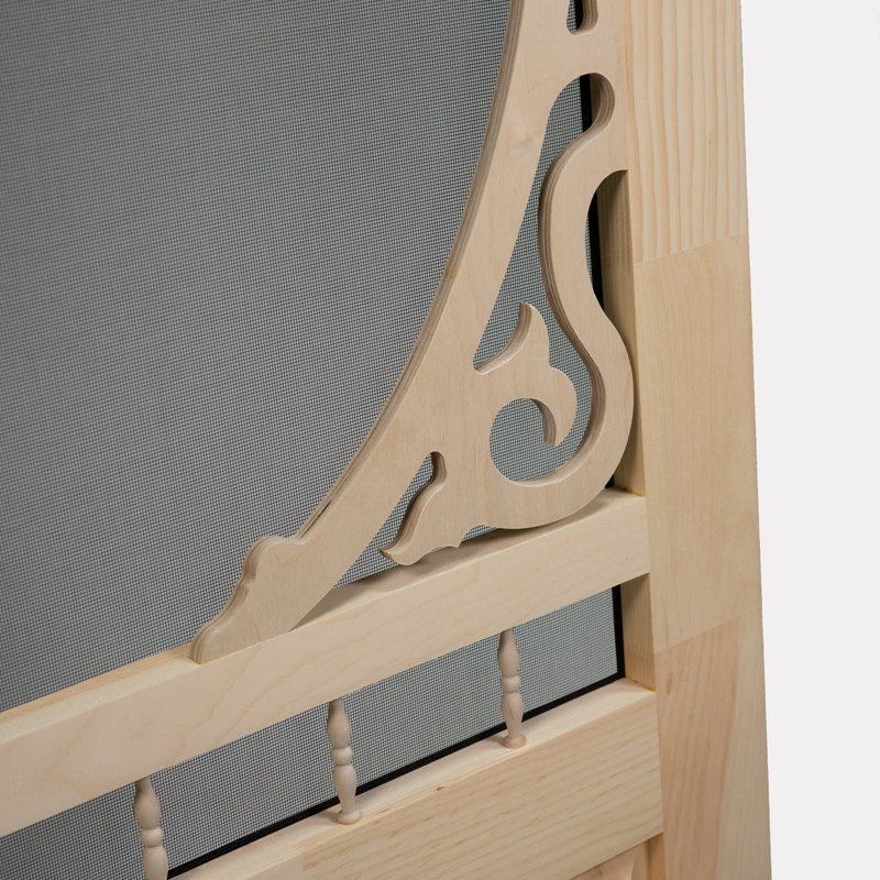 Portes moustiquaires en bois de pin brut, H 79,75 po x l 35,75 po x P 1,38 po
