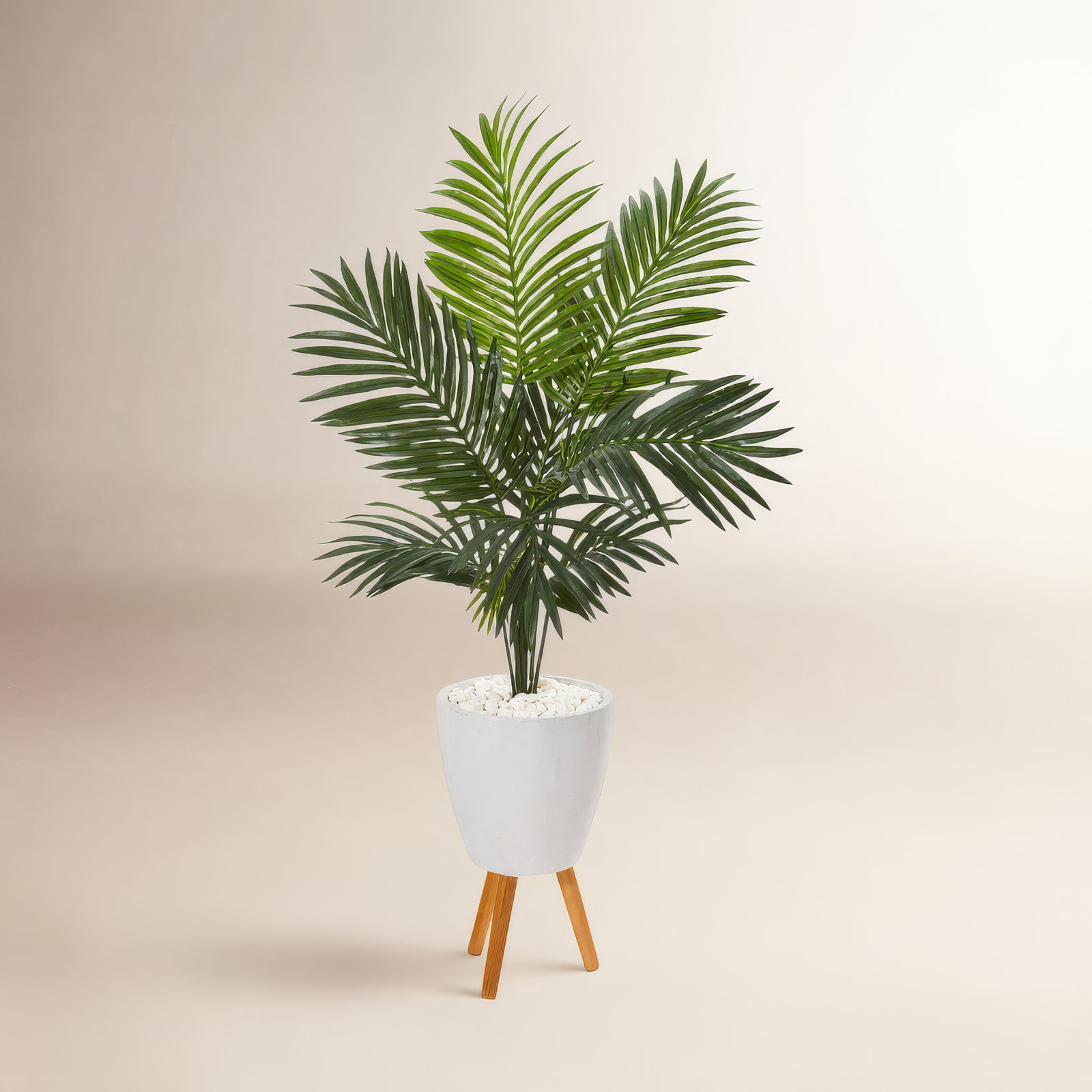 61'' Faux Palm Tree in Earthenware Planter