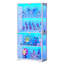 Vitrine avec portes en verre, vitrine à 4 niveaux avec 3 lumières colorées pour objets de collection, trophée bibliothèque pour livres, vitrine en verre avec capteur de corps humain, armoire de rangement-2023261268