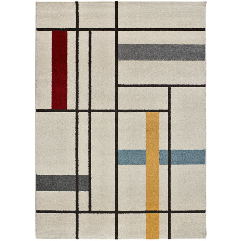 Arola Geometric Area Rug, Rectangle 133 x 190cm