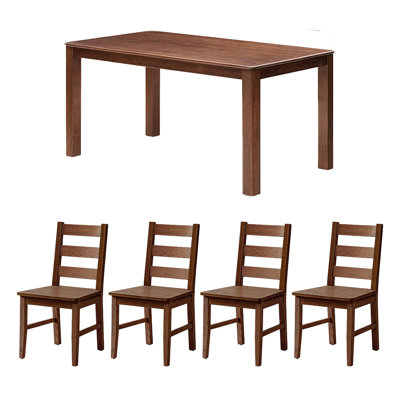 4 - Person Solid Wood Top Four Leg Dining Set
