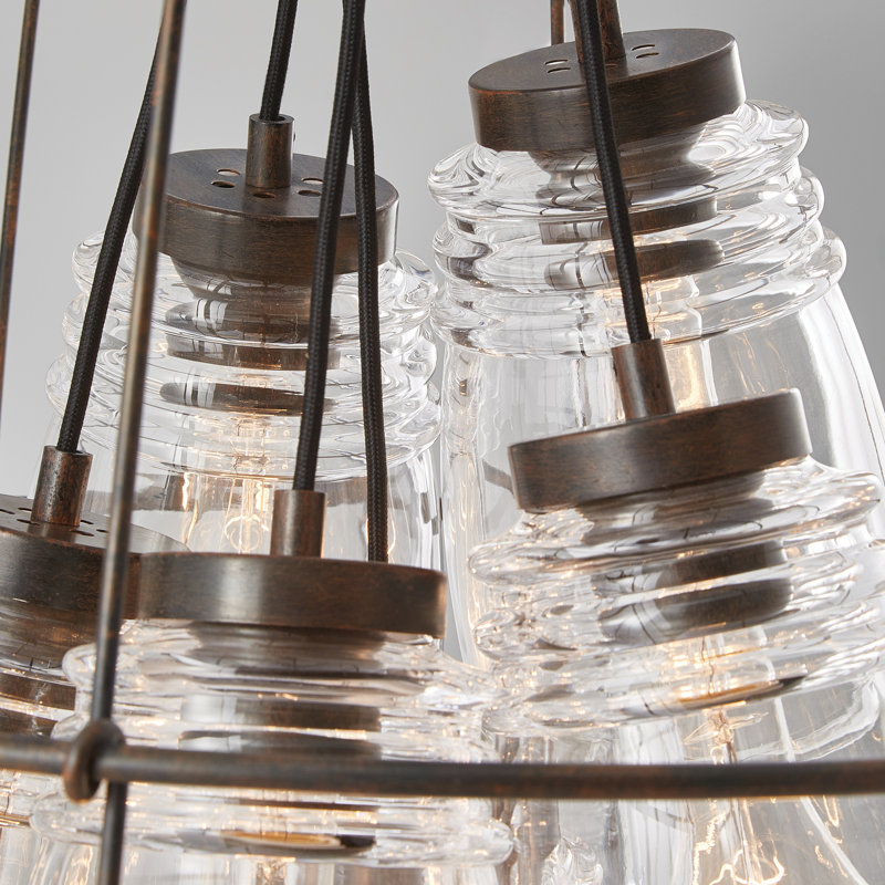 Luminaire suspendu géométrique à 6 lumières Turner