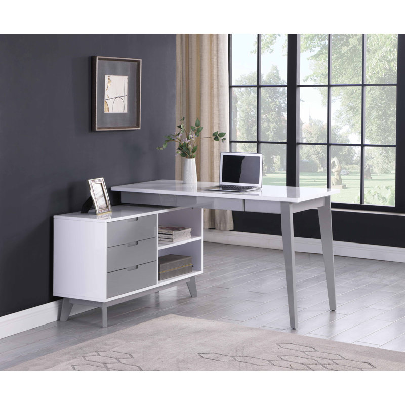 Bureau moderne en L 2 pièces