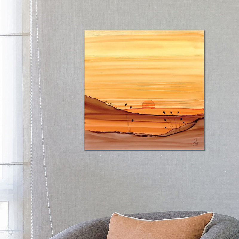 Warming Sunset 1 Piece Wrapped Canvas Painting, 66.04 cm H x 66.04 cm W x 1.91 cm D