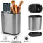 MantraRaj Kitchen Utensil Holder & Knife Block Stainless Steel Cutlery Holder & Organiser Storage