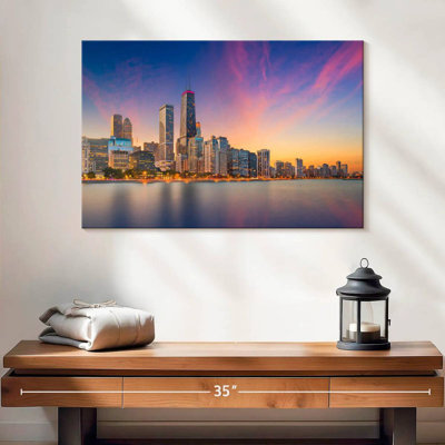 Nicci, Chicago, coucher de soleil, paysage urbain