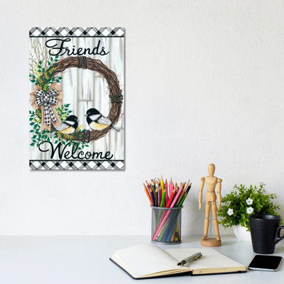 Welcome Friends by Lisa Kennedy - Wrapped Canvas Print