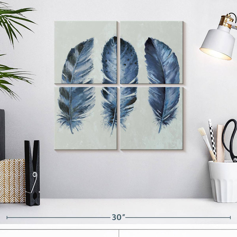 Kerner Indigo Blue Feathers II