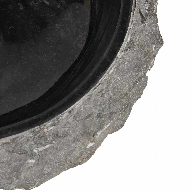 Metro Lane Eulalia 400mm L x 400mm W Marble Circular Sink, Black