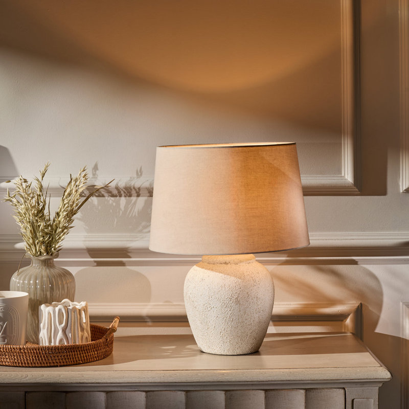 Ceramic Lamp, Yes, Taupe