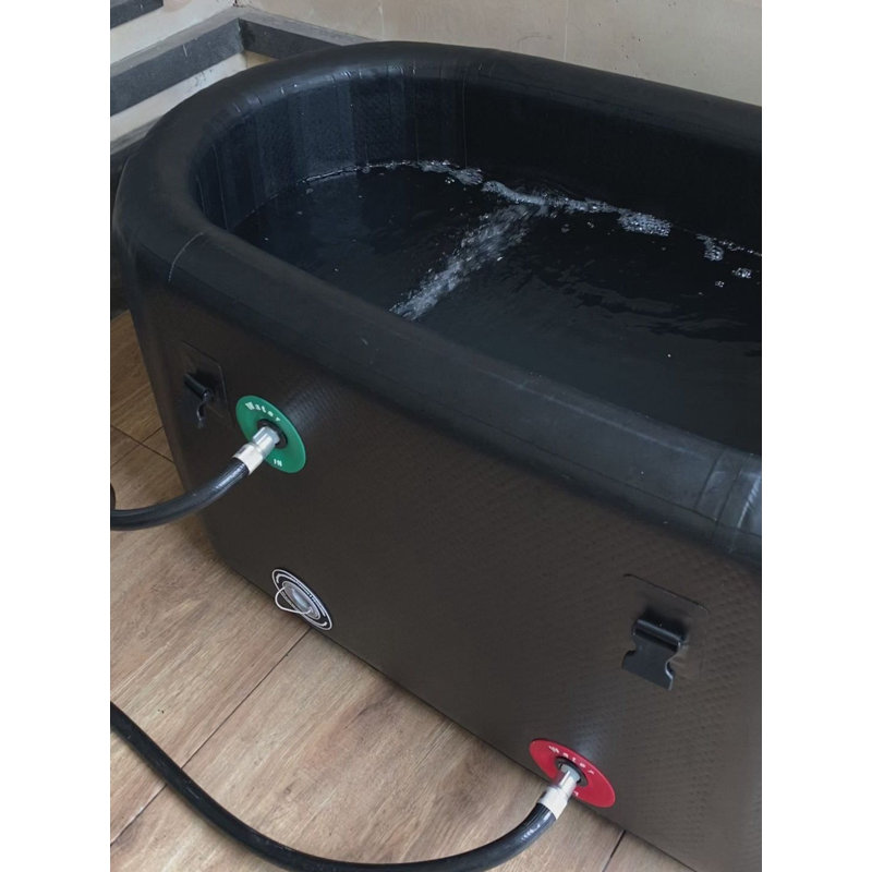 Insulated Ice Tub 118 Gallons Inflatable Cold Plunge with Lid, 28" H x 27.5" W x 52" L