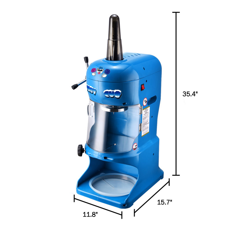 Electric Shaved Ice Machine and Snow Cone Maker with Adjustable Blades for Parties and Events