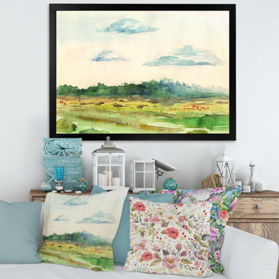 «Green Blossoming Summer Landscape», peinture sur toile