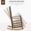 Chaise berçante en bois à haut dossier Traditional