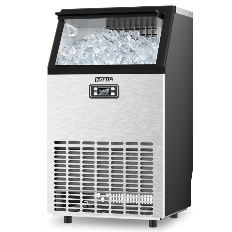 33 Lbs Storage Commercial Under‑Counter Ice Maker, 100 Lb/24H & Self‑Cleaning