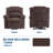 Corduroy Recliner Chair, Manual Recliner Sofa with Handle, Pillow Top Arms, Thick Padding, Side Pocket-1997897554
