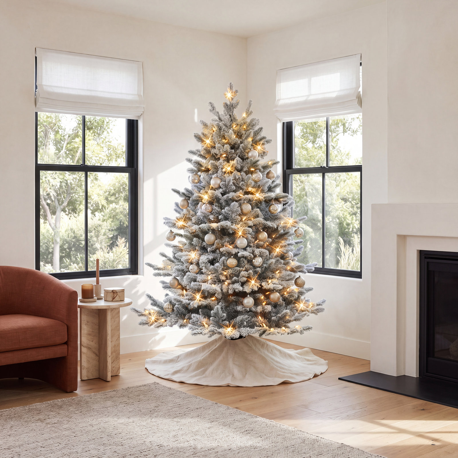 54' Lighted Artificial Fir Christmas Tree