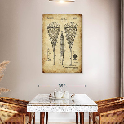 " Lacrosse Racquet Patent " Print