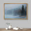 «Foggy Forest Lake with Pine Trees Wall Decor», reproduction d'art sur toile encadrée-1342572046-1342572052