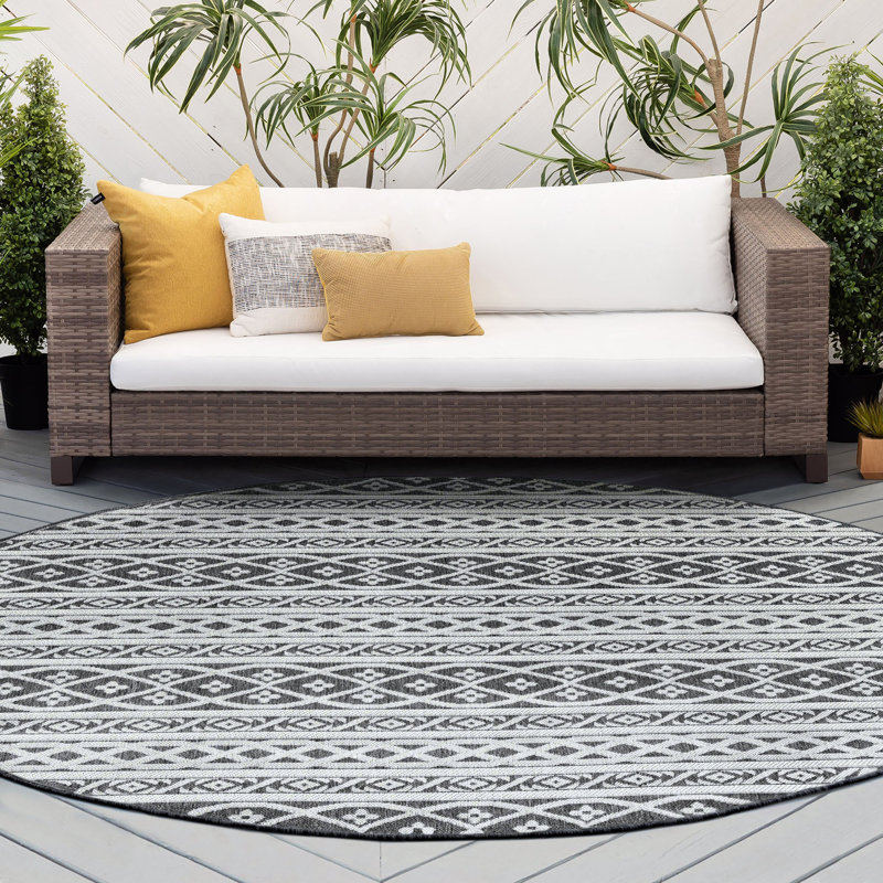 Tapis gris anthracite Campbelltown, Rond 8 pi