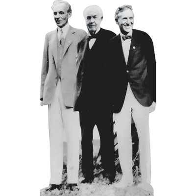 SP13111 Harvey Firestone Henry Ford Thomas Edison découpé en carton debout