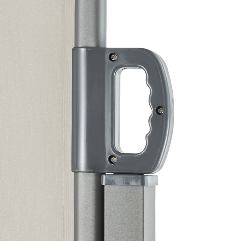 Beige Polyester Retractable Outdoor Privacy Screen