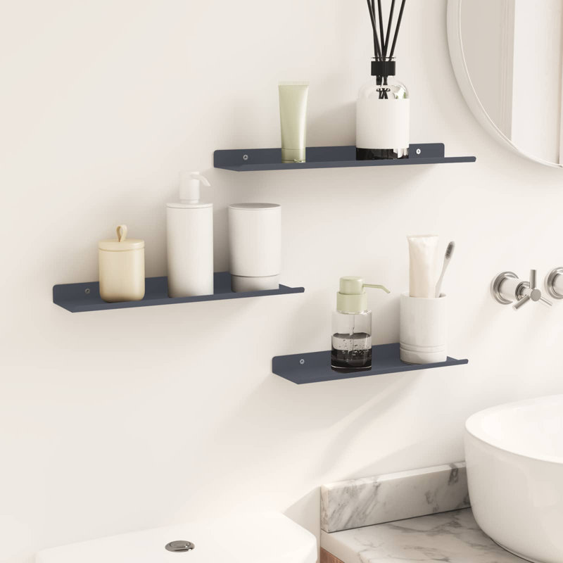 Steel Floating Shelf, Anthracite