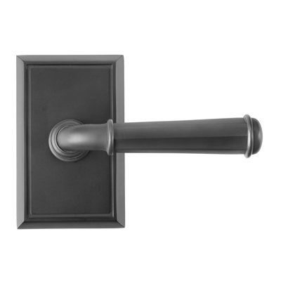 Bravura 840-1 St. Charles Passage Lever on  Traditional Rectangular Rose in Matte Black