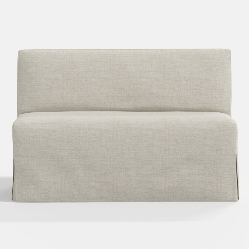 Stoffer Home x Cloth and Co. Lindy Upholstered Bench, Relaxed Zinc Linen
