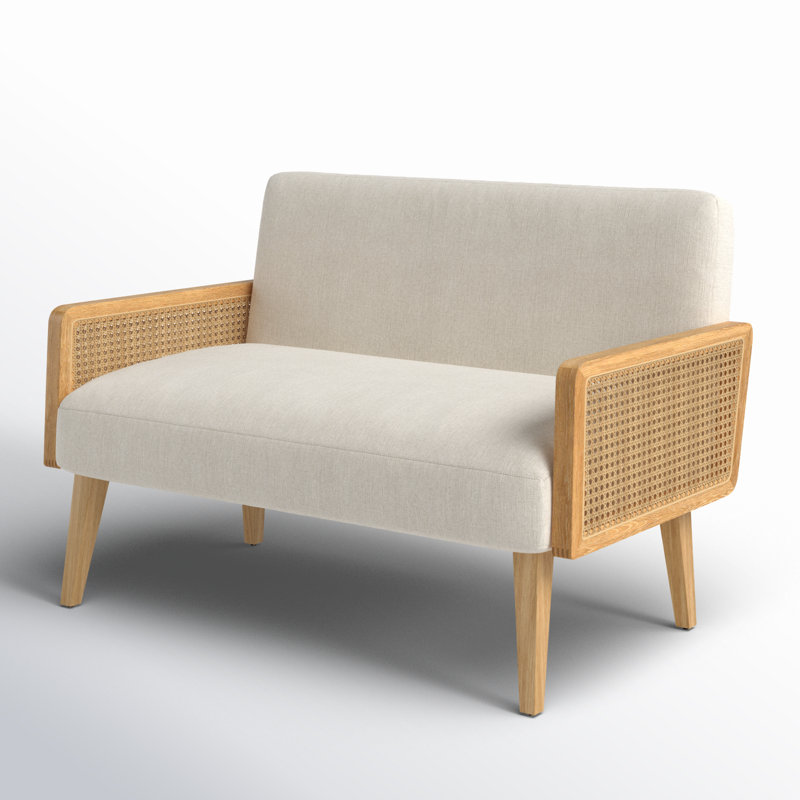 Causeuse Arthena, Mélange de polyester crème
