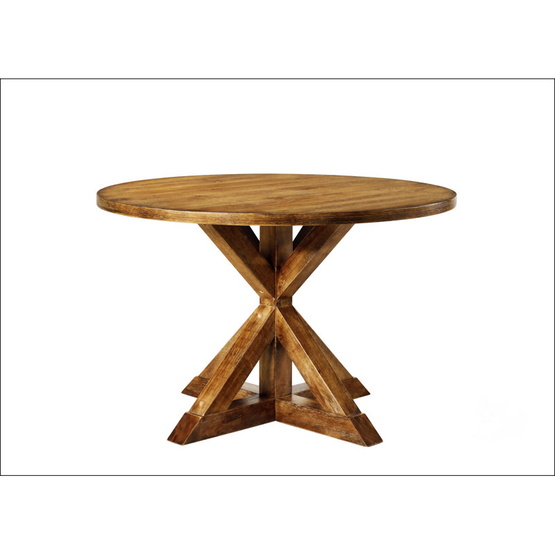 Weathered Oak Finish Dining Table