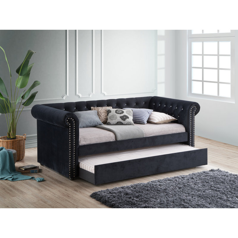 Luxueux 1Pc Modern Estesthetic Beautiy, Lit simple, Noir