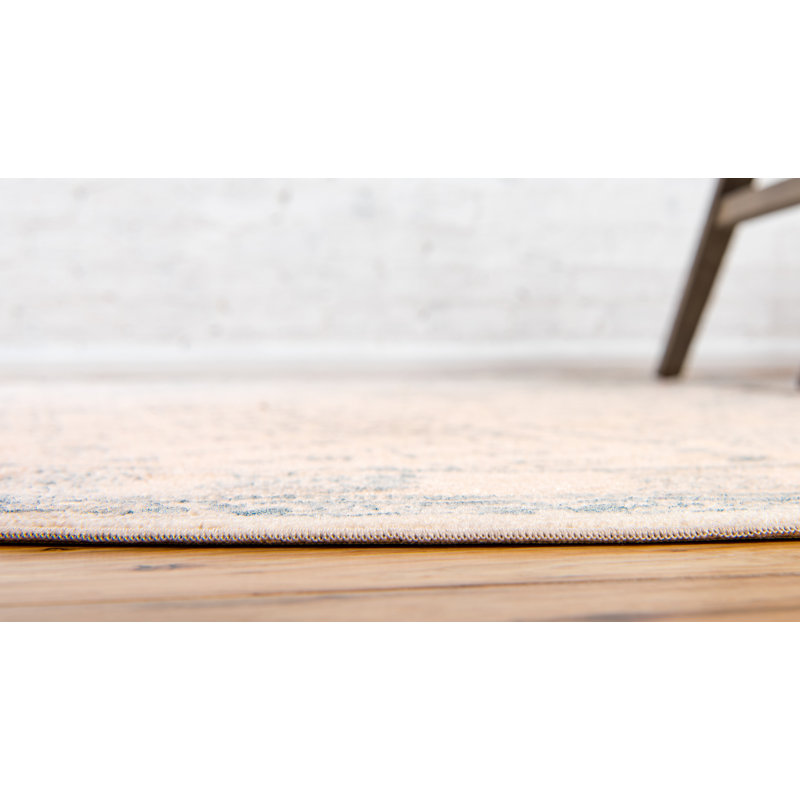 Tapis beige Elisha, Rond 6 pi 1 po