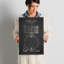 « tambour », affiche rétro sur toile tendue Charcoal Patent Blueprint-22519397