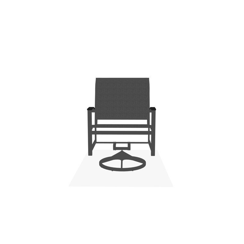Bazza Outdoor Dining Chair, Graphite, Titanium Sunbrella®