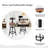 Swivel Solid Wood Adjustable Height Counter Stool with Steel Frame-1005483029