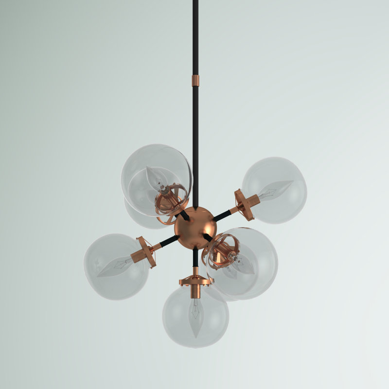 7 - Light Gold/Black Cluster Pendant