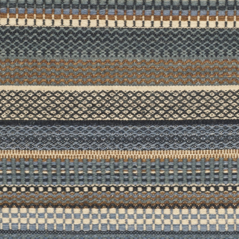Tapis rayé en laine Grice Kilim, Rectangle 9 pi x 12 pi