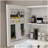 Wall Mounted Bathroom Mirror Cabinet with LED Lights, Anti-Fog & Explosion-Proof, Touch Control Medicine Cabinet, 3 Color Lighting, Defogger, Storage with Transparent Glass-420899455