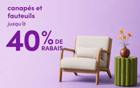 canapés et fauteuils en solde