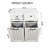 Laundry Cabinet With 2 Removable Laundry Basket And 2 Drawers