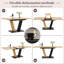 Extendable Metal Base Dining Table