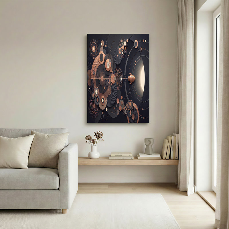 Art mural sur toile bronze, H 16 po x l 24 po