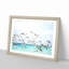 Flock Of Seagulls Over The Sea - Single Picture Frame Print on MDF-56712955-56712949