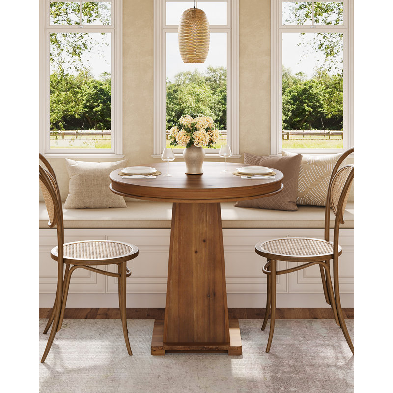 Round Solid Wood Dining Table