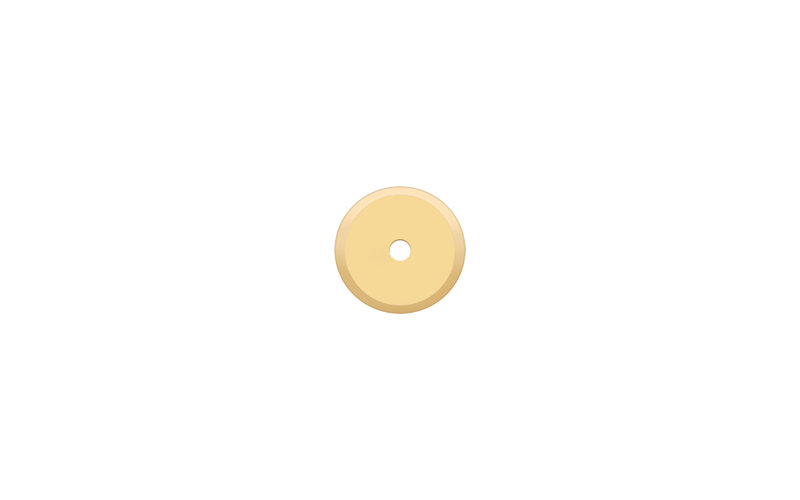 Metal Knob Backplate, PVD Polished Brass