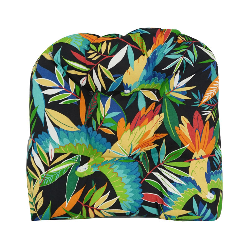Outdoor 5'' Dining Chair Seat Cushion, Black