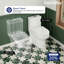 Toilette compacte une pièce à double chasse avec double chasse, modèle Liberty-101084917